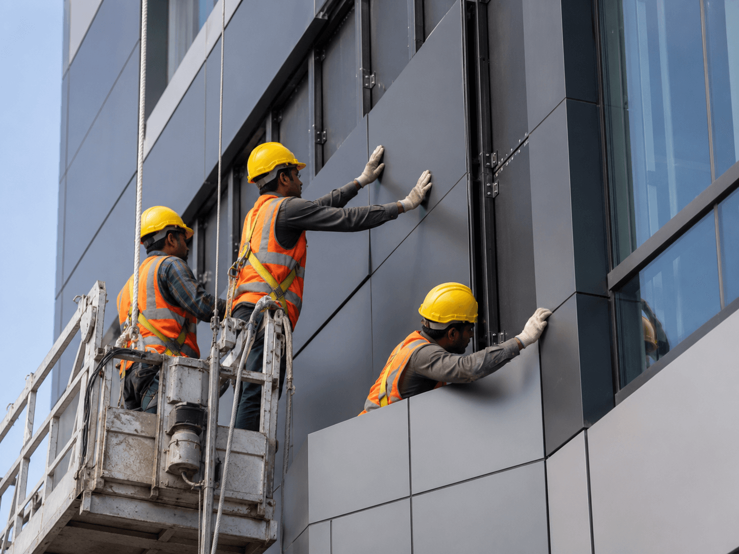 Installation of precision facade panels